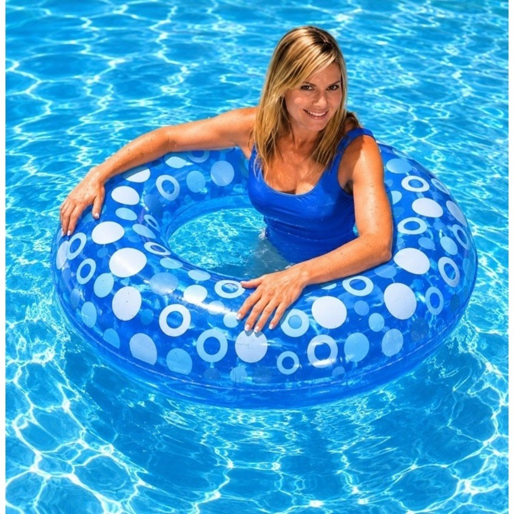 Vintage Intex The Wet Set Blue‎ Clear Color 36" Inflatable Swimming Tube Sealed
